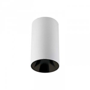 Oprawa Sufitowa V-TAC GU10 Okrągła Natynkowa Tuba Biały+Czarny 80x140mm VT-882-R 3 Lata Gwarancji