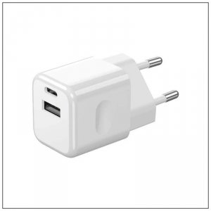 Ładowarka USB V-TAC SZYBKA 20W Biała MINI Dual USB Type-A Type-C VT-5320-W