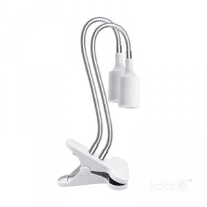 Lampka biurkowa PLANTY CLIP W DUO 2xE27 biała Kobi Design