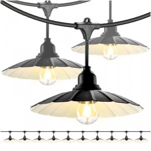 ZESTAW CRETE Girlanda ogrodowa 10m + kabel 5m + 10x klosz M1