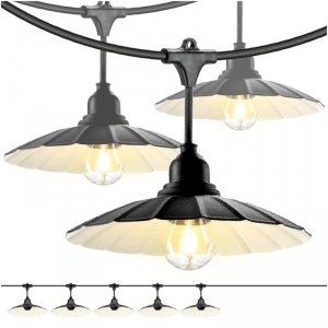 ZESTAW CRETE Girlanda ogrodowa 5m + kabel 10m + 5x klosz M1