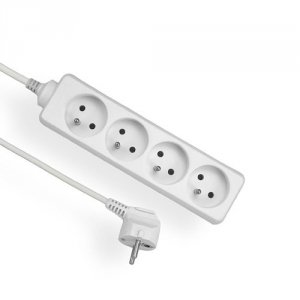 Przedłużacz 4gn/5m/Zu/1mm biały Elgotech