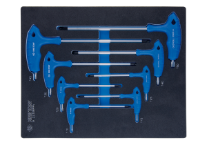 ZESTAW IMBUSÓW Z UCHWYTEM L 8szt. TORX / TORX T10 - T50, WKŁAD Z PIANKI EVA DO WÓZKA King Tony