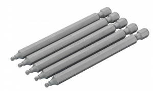 Bity 1/4 do śrub imbusowych z kulką, zestaw 3 szt. (5, 6, 8 mm x 89 mm) BAHCO