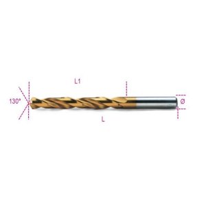 Wiertło kręte cylindryczne szlifowane tytanowane HSS-TiN 4,75 mm DIN338, 414 Beta