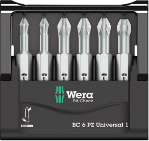 Zestaw bitow Bit-Check 6 PZ Universal 1 Wera