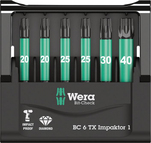 Zestaw bitow Bit-Check 6 TX Impaktor 1 Wera