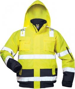 Kurtka ostrzegawcza pilotka Axel, roz. XL, żółty/niebieski