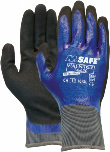 Rękawice M-Safe 14-650 nitrylowe pełne powlekane rozmiar 10  (12 par)