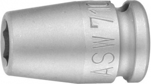 Udarowa koncowka wymiennaklucza nasadowego, 3/8 12mm ASW