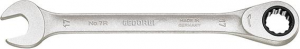 Klucz płasko-oczkowy z grzechotką, 19mm, GEDORE