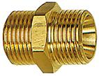 Zlaczka z podwoj.gwint, gwint zewn. G3/8xG3/8, rozmiar klucza 19mm z mosiadzu, RIEGLER