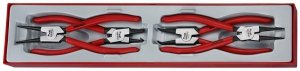 4-elementowy zestaw szczypiec do wewn. i zewn. pierścieni osadczych Teng Tools TTX474-9