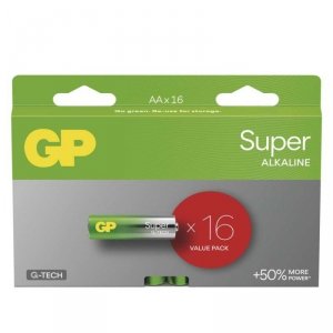 GP Bateria alkaliczna SUPER AA (LR6) 16PP value pack