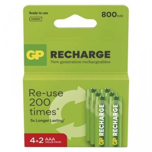 GP akumulatorek Recharge 800 AAA (HR03) 6PP/*MPP