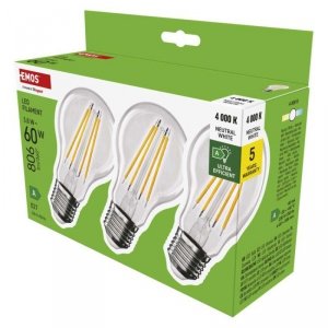 Żarówka LED Filament A60 A CLASS/ E27 / 3,8 W (60 W) / 806 lm / neutralna biel