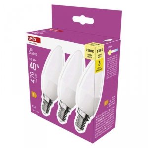 Żarówka LED Classic świeczka  / E14 / 4,2 W (40 W) / 470 lm / ciepła biel