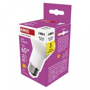 Żarówka LED Classic R63 / E27 / 7 W  (60 W) / 806 lm / neutralna biel
