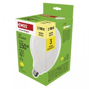 Żarówka LED Filament G125 / E27 / 18 W (150 W) / 2452 lm / ciepła biel