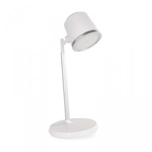 Lampa biurkowa LED ABBIE, ładowalna, biała