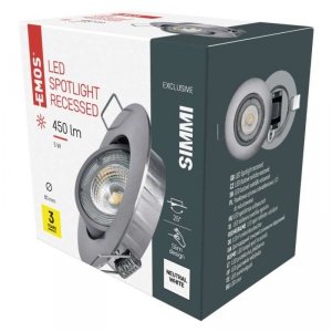 Oczko LED SIMMI 5W neutralna biel, srebrny