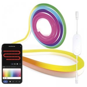GoSmart Elastyczna taśma LED NEON biała, 3 m, 24 W, RGBIC ściemnialna, WiFi