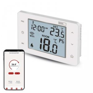 Inteligentny termostat pokojowy, przewodowy, GoSmart z WiFi, P56201