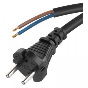 Przewód przyłączeniowy guma 2×1,5mm, 5m czarny