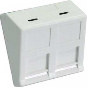 Adapter 2-modułowy kątowy 45x45mm dla 2xRJ45 lub 2xRJ12