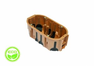 Puszka podtynkowa ProDuo ECO podwójna, głęboka 60mm, fi68, łączeniowa, z wkrętami, wiatroszczelna , WPC, IP30 A.0092WPC Pawbol