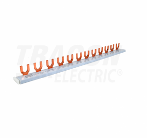 Listwa połączeniowa - widełkowa, max. 63A, 230/400VAC, 1P, 12modul, 215mm (TFSS-1V-12)