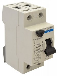 Wyłącznik różnicowo-prądowy, 2-polowy, 25A 30mA 6kA AC (TFV2-25030)