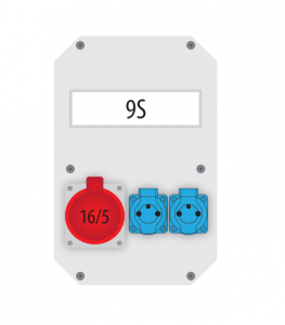Rozdzielnica 9S, 1x16/5, 2x250V, IP65 (B.18.1601-4)
