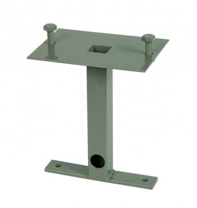 Podstawa słupka ogrodowego, stalowa, bez śrubek, szara, B.18.PM, Pawbol