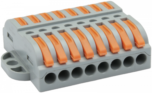 Łącznik bezśrubowy, otwierany, złączka otwierana 0,5-4mm2, 32A, 400VAC 8P OVOFT88 Tracon Electric