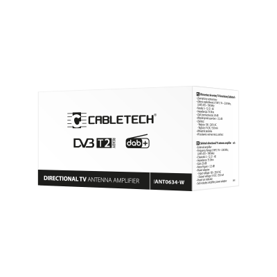 Wzmacniacz i zasilacz do anteny TV kierunkowej Cabletech