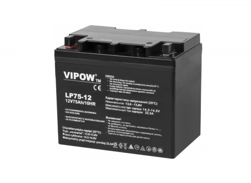 Akumulator żelowy VIPOW 12V 75Ah