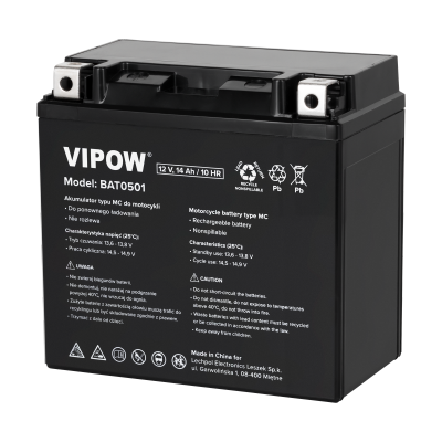 Akumulator VIPOW typu MC do motocykli 12V 14Ah