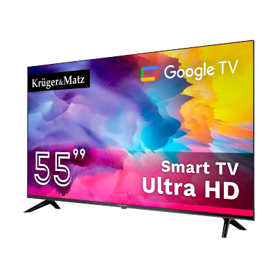 Telewizor Kruger&amp;Matz 55&quot; UHD Google TV  DVB-T2/T/C  H.265  HEVC
