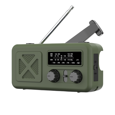 Radio solarne, przenośne radio awaryjne SOS, powerbank 2000mAh, latarka, dynamo, Kruger&Matz