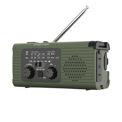 Radio solarne, przenośne radio awaryjne SOS, powerbank 5000mAh, latarka, dynamo, Kruger&Matz