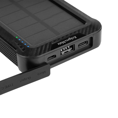 PowerBank solarny Kruger&amp;Matz 10000mAh Li-ion z 3 końcówkami