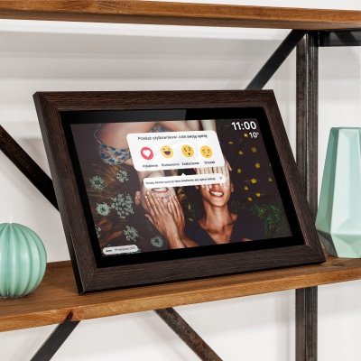 Cyfrowa ramka Kruger&amp;Matz na zdjęcia FRAMEO Wi-Fi 10,1&quot; drewniana ramka