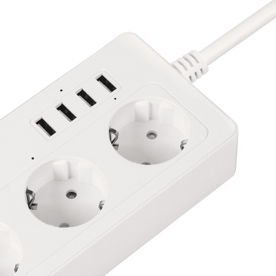 Listwa sieciowa Kruger&amp;Matz 4 gniazda typu niemieckiego i 4xUSB 2100 mA Connect P6  Tuya