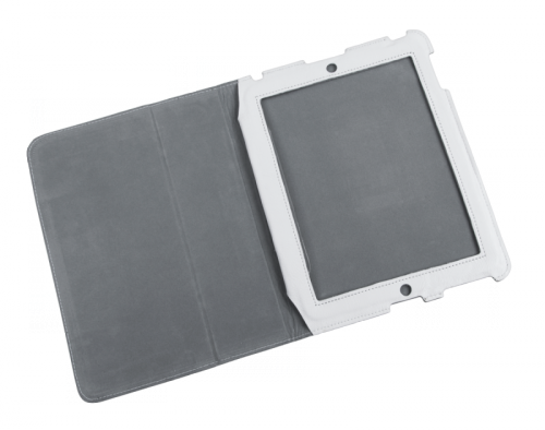 Etui dedykowane do Apple iPad 2 skóra białe naturalna