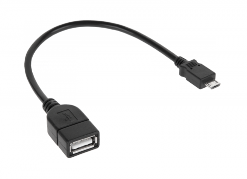 Kabel USB gniazdo A - wtyk micro USB 20cm