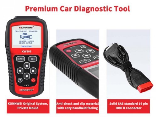 Miernik diagnostyczny, skaner OBD2  Konnwei KW808