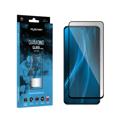 Szkło ochronne MyScreen DIAMOND GLASS LITE edge FULL GLUE czarne Samsung Galaxy S23 FE