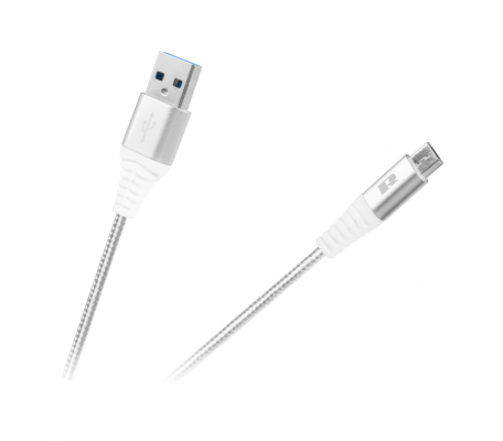 Kabel USB - USB micro REBEL 100 cm biały