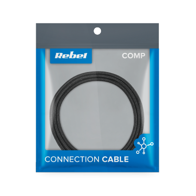 Kabel USB - USB typu C REBEL 100 cm czarny